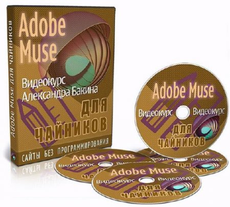 Обложка Adobe Muse для чайников - версия VIP. Видеокурс (2014)