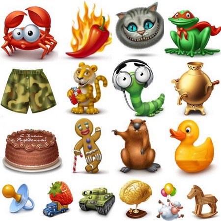 Обложка Kids Icons Pack (JPG, PNG, PSD)