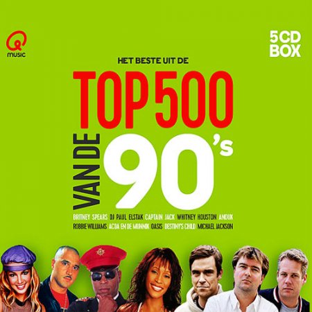 Обложка Q-Music Top 500 Van De 90's (5CD) (2016) MP3