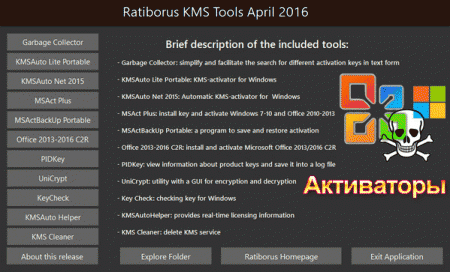 Обложка Ratiborus KMS Tools April 2016 v2.0 (MULTI/RUS)