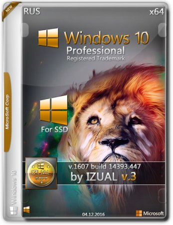 Обложка Windows 10 Professional x64 14393.447 VLSC by IZUAL v.3 (2016) RUS