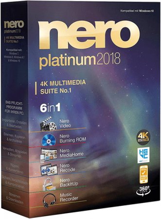 Обложка Nero Platinum 2018 Suite 19.0.10200 (MULTI/RUS/ENG) + Content Pack