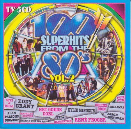 Обложка 100 Superhits from the 80's Vol. 2 (5CD Box Set) (2000) FLAC