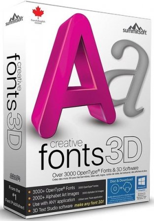 Обложка Summitsoft Creative Fonts 3D 10.5 (ENG)
