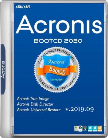 Обложка Acronis BootCD 2020 by zz999 2019.09 (x86/x64) RUS
