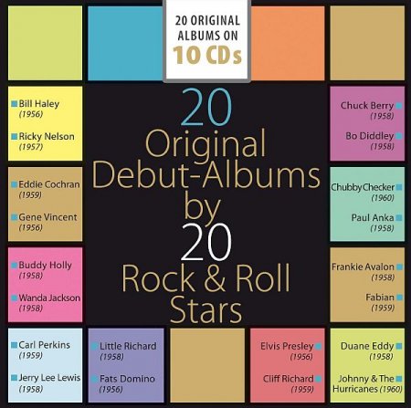 Обложка 20 Original Debut Albums by 20 Rock & Roll Stars (10CD BoxSet) (2015) Mp3