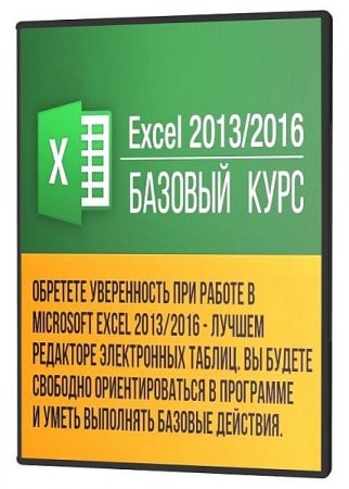 Обложка Excel 2013/2016: Базовый курс (Видеокурс)