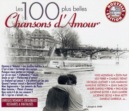 Обложка Les 100 Plus Belles Chansons D'Amour (4CD Box Set) FLAC