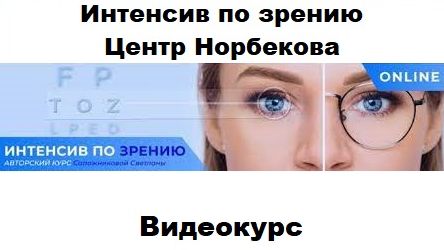 Обложка Интенсив по зрению. Центр Норбекова + Бонус (2023) Видеокурс